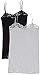 2 Pack Zenana Women's Lace Trim Tank Top Small Black and Heather Gray