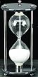 Chrome Plated Marble 60 Minute Sand Timer/ Hourglass