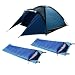 Mono 3 Man Tent Set + Sleeping bags and EVA Matts