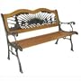 DC America SL2008-LH, Light House and Sail Boats Park Bench, Cast Iron Frame and Hardwood slats, Rust Resistant Bronze Finish