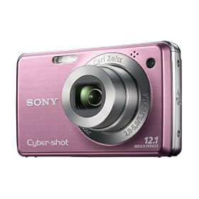 Sony Cybershot DSCW210P Camera - Pink (12.1MP, 4 x optical zoom) 2.7"LCD