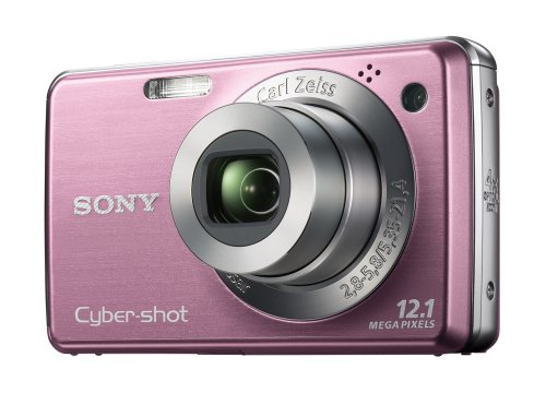 Sony Cybershot DSCW210P Camera - Pink (12.1MP, 4 x optical zoom) 2.7"LCD