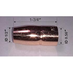 2 Gas Nozzles 169-715 169715 for Miller and Hobart MIG Welding Guns by MIG Gas Nozzle