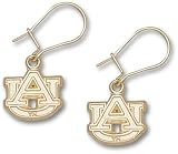Auburn Tigers AU Dangle Earrings - 14KT Gold Jewelry