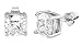 Sterling Silver 8 Millimeter 5 Cttw Cushion Cut Stud Earring Sterling Silver 8 Millimeter 5 Cttw Cushion Cut Stud Earring