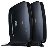Linksys PLTK300-EU Powerline Netzwerkadapter Kit (Integrierter Ethernet-Switch inkl. 4Ports, HomePlug 1.0 mit Turbotechnologie bis zu 85 Mbit/s, 56-Bit-Verschlssel Datensicherheit, DSL-Internet Anschluss) schwarz