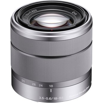 Sony Alpha SEL1855 E-mount 18 - 55mm F3.5-5.6 OSS Lens (Silver - Bulk Packaging)