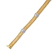 14K Yellow Gold Diamond Accent Panther Link Bracelet - 7.25 inches