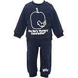 2016年 秋冬 はらぺこあおむし 裏起毛スウェットスーツ トレーナー・スウェットパンツ 上下セット THE WORLD OF ERIC CARLE ネイビー◇80cm