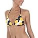 Xhilaration  Dot Triangle Swim Top - Blue/ Yellow