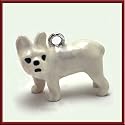 MiniPets Sterling Silver Enameled French Bulldog Dog Charm