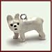 MiniPets Sterling Silver Enameled French Bulldog Dog Charm