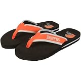 NFL Cleveland Browns Contoured Flip Flops - Orange-Black (10/11)
