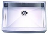 Elements of Design EUF302110BN DENVER Stainless Steel Farm House Single Bowl Kitchen Sink, Brushed N