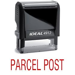 PARCEL POST Red Office Stock Self-Inking Rubber Stamp