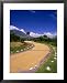 Rice Drying on Side of Road with Cagsawa Church Tower and Mayon Volcano in Background, Philippines Lonely Planet Collection Framed Art Poster Print by John Pennock, 25x31