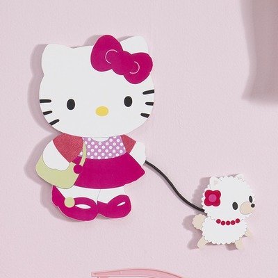 Bedtime Originals Hello Kitty and Puppy Wall Hanging - Pink