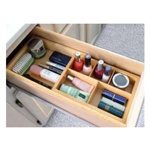 Axis 139 Natural Wood Expandable Cosmetic Drawer Organizer