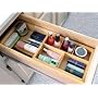 Axis 139 Natural Wood Expandable Cosmetic Drawer Organizer