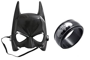Simplicity BATMAN Men's Stainless Steel Ring, The Dark Knight Rises Mask, 8