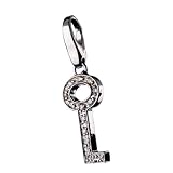 Giorgio Martello Silver & CZ Key Charm