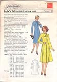 Silver Needles Sewing Pattern Ladys Lightweight Spring Coat. Sizes 12,14,16,18. Bust 34,36,38,40 ins. 87,90,97,102 cm. Pattern Number 31.