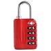 Wordlock LL-206-RD 4-Dial Luggage Lock, Red