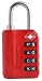 Tools & Hardware : Wordlock LL-206-RD 4-Dial Luggage Lock, Red