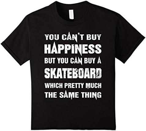 Kids Happy SKATEBOARD van youth T-shirt Skate board a penny gift 6 Black