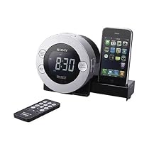 Sony ICFC7IP Clock Radio for iPod - Silver