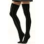 Pin Stripe Solid Opaque Thigh High by Foot Traffic