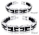 His and Hers Stainless Steel 8.5 Inch and 7.5 inch Bracelets