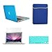 TopCase Macbook Pro 13-Inches Rubberized Hard Case Cover With Matching Color Soft Sleeve Bag, Silicon Keyboard Cover and Clear Screen Protector with Mouse Pad
