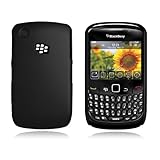 Black Rubberized Snap-On Hard Back Cover Case Cover for Blackberry Curve 85 ....