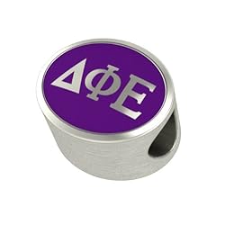 Delta Phi Epsilon Enamel Sorority Bead Charm Fits Most European Style Bracelets. High Quality Bead in Stock for Fast Shipping