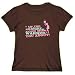 T-Shirt Womens Brown " Flight Engineer " your mom warned you about Occupations Large