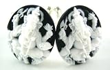 Black and Ivory Ganesha Chaturthi Hindu Cameo Cufflinks