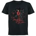MICHAEL JACKSON T-SHIRT THRILLER BLACK & RED - Shirt Gr. M