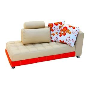 Orange Cream Corner Sofa