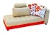 Orange Cream Corner Sofa