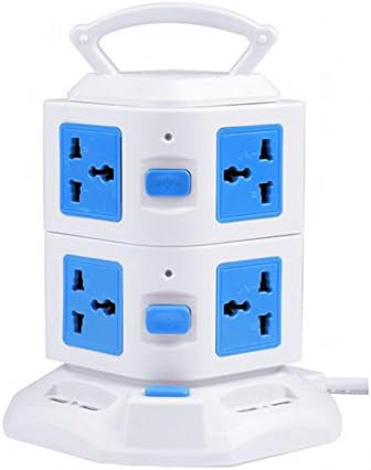 YINANTAI 8-Outlet 4-USB Surge Protector Power Strip 3m(9.8ft )Cord with 4-port USB for iPhone, iPad, Samsung Galaxy S6/S6 Edge, Nexus, Tablets, HTC M9, Motorola, LG and More (Blue)