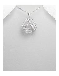 CZ Pendant Necklace In 92.5 Sterling Silver