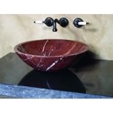 Yosemite Home Decor EMILY Marble Stone Topmount Classic Round Vessel Sink
