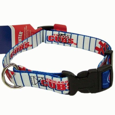 CHICAGO CUBS OFFICIAL LOGO PET DOG COLLAR SZ MEDIUM