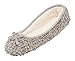 MIXIN Women's Ballerina Velveteen Soft Sole Indoor Slippers