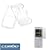 Transparent Clear Snap On Crystal Hard Cover Case With Clip + Durable Clear Reusable LCD Screen Protector for LG Rumor Scoop LX260 Cell Phone Cell Phone