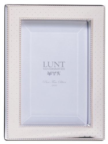 Lunt Swiss Dot Sterling Picture Frame, 5 by 7-Inch 