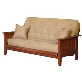 Big Tree Furniture Canterbury Full Size Futon Sofa Sleeper Set with 2 Matching Pillows by Big Tree Furniture