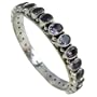 Bangle Bracelets Sterling Silver Amethyst Stone Jewelry 2.3 inches (ban129a)