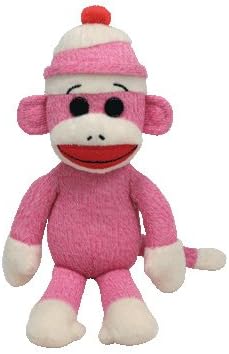 Ty Beanie Buddies Socks The Monkey (Pink)